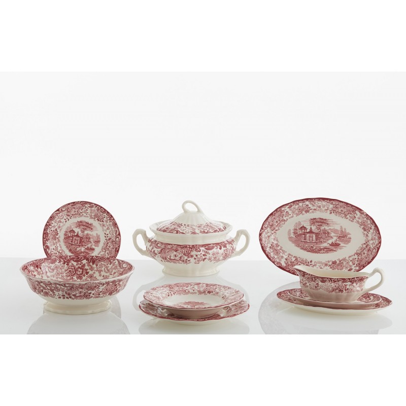 Vajilla completa de 42 piezas colección 202 Rosa
