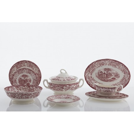 Vajilla completa de 56 piezas colección 202 Rosa