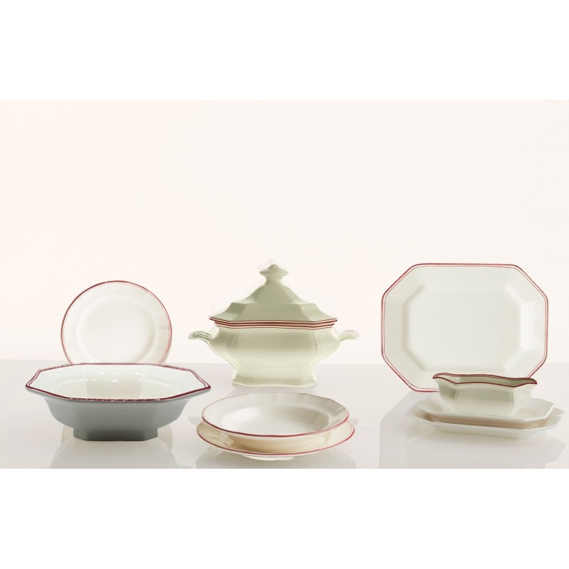 Vajilla completa de 56 piezas colección Basic Line Red