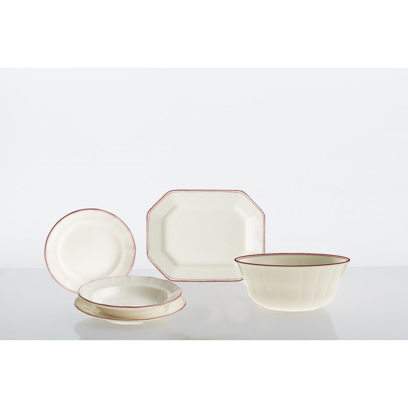 Vajilla completa de 20 piezas colección Basic Line Red