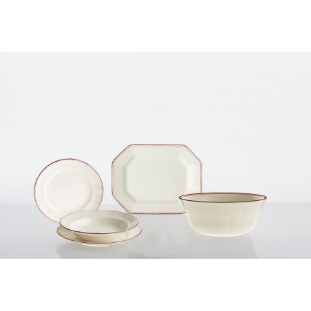 Vajilla completa de 20 piezas colección Basic Line Red