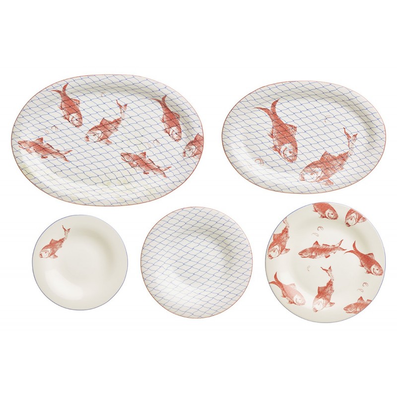 Vajilla completa de 20 piezas colección Peces