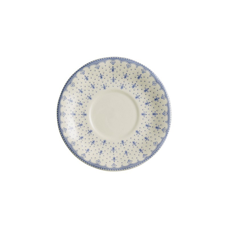 Platillo de consomé-desayuno colección Flor de Lis Azul