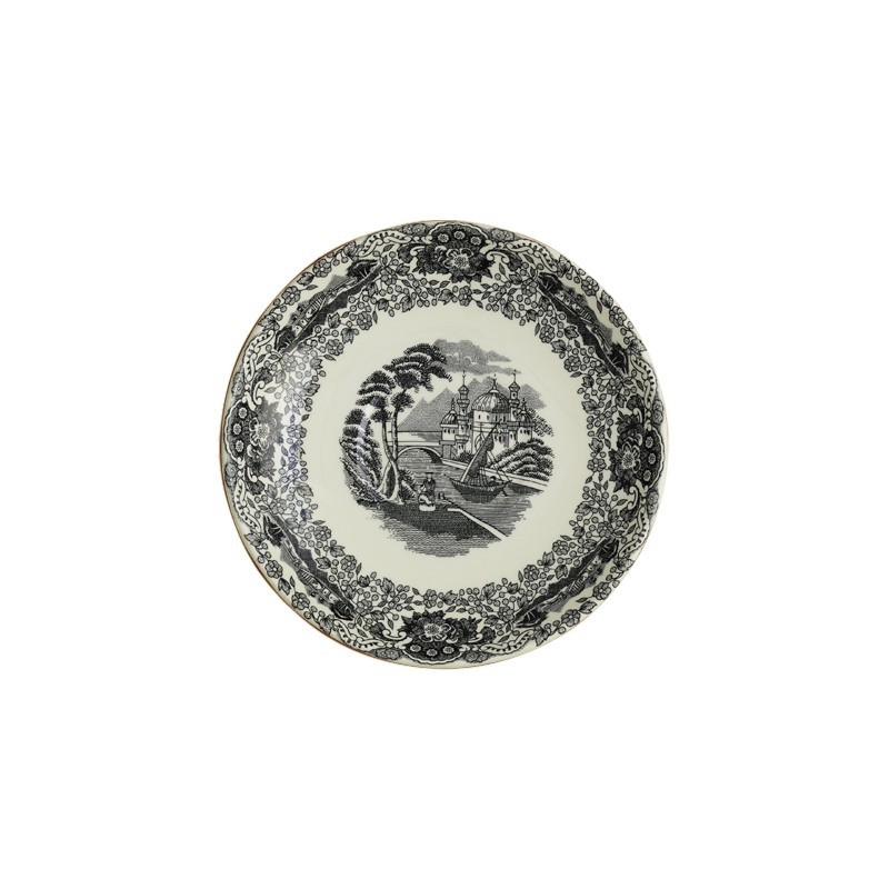 Platillo de consomé-desayuno colección Negro Vistas