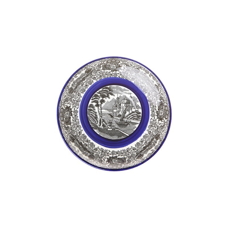 Platillo de consomé-desayuno colección Negro Vistas Blue by Aaron Stewart Home