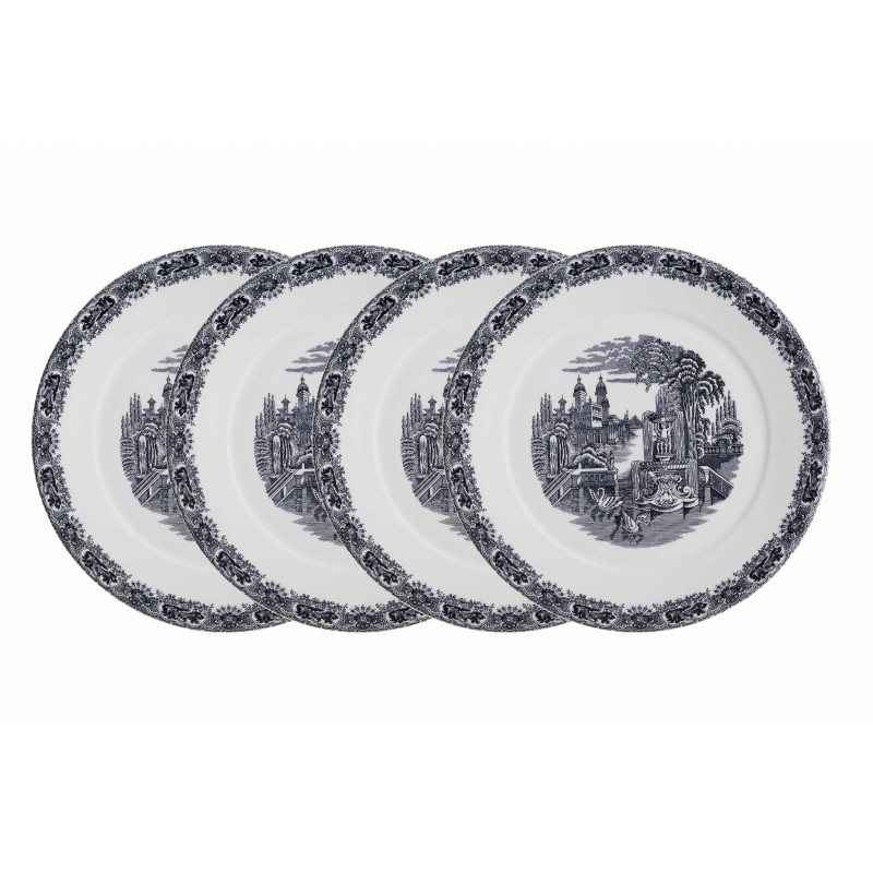 Set de 4 bajo-platos colección Negro Vistas