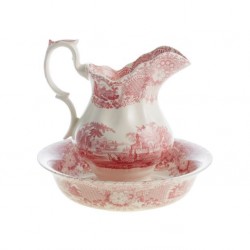 Juego aguamanil rosa Cartuja