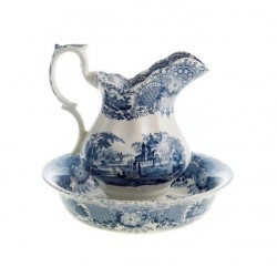 Juego aguamanil azul Cartuja