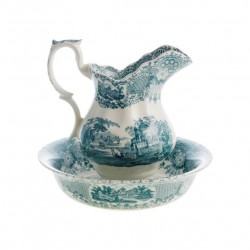 Juego aguamanil verde Cartuja