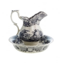 Juego aguamanil negro Cartuja