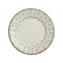 Set de 4 platos llanos colección Flor de Lis Rosa