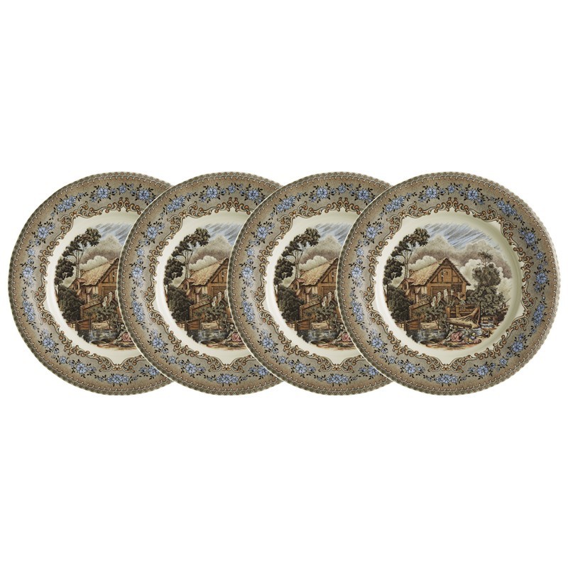 Set de 4 platos llanos colección Viejo Molino