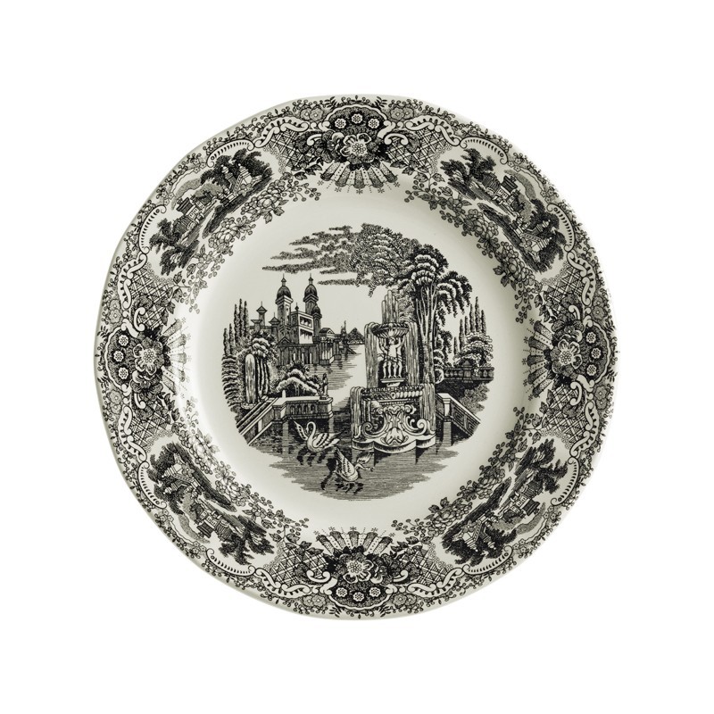 Plato llano colección Negro Vistas