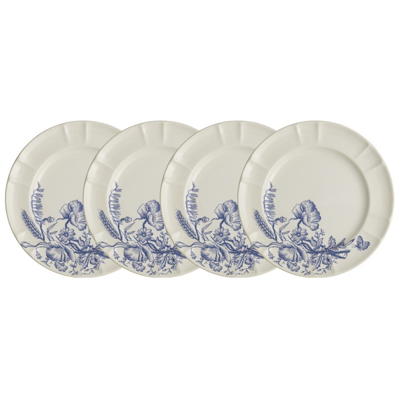 Set de 4 platos llanos colección Primavera