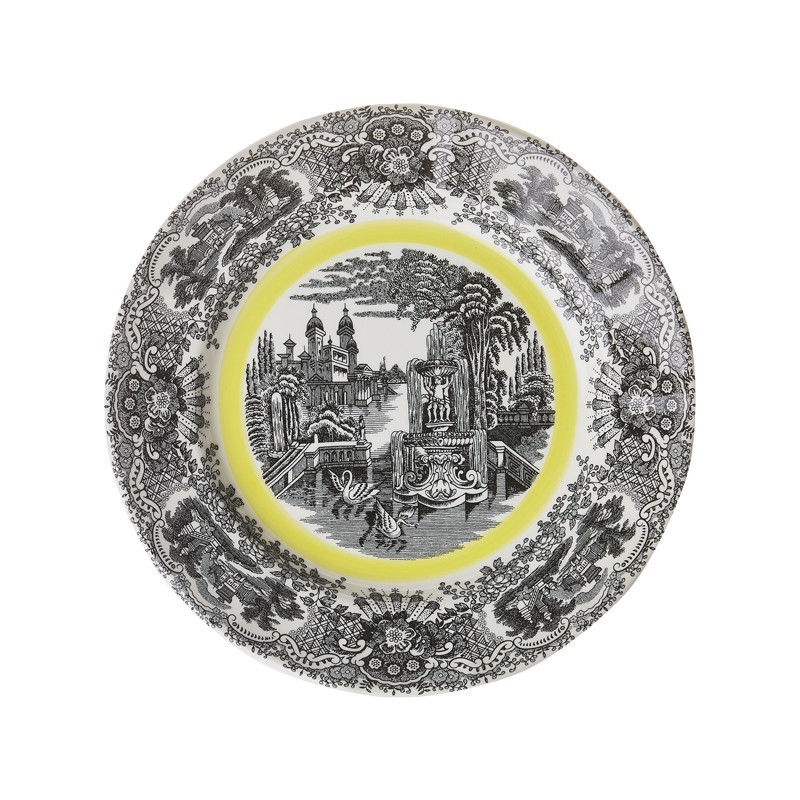 Plato llano colección Negro Vistas Yellow by Aaron Stewart