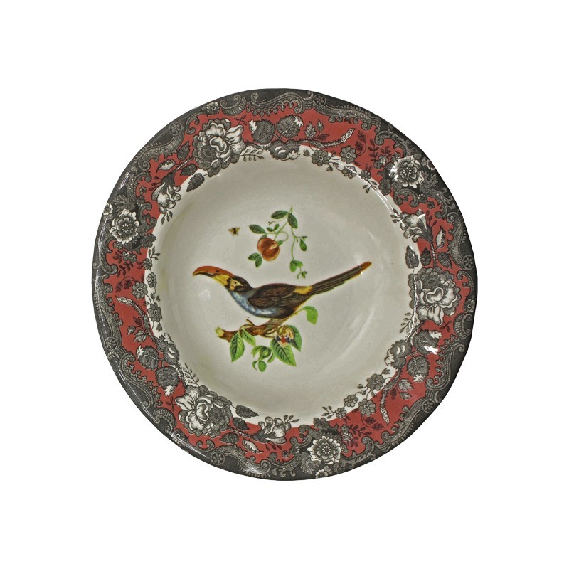 Plato hondo colección Oaxaca de color rosa