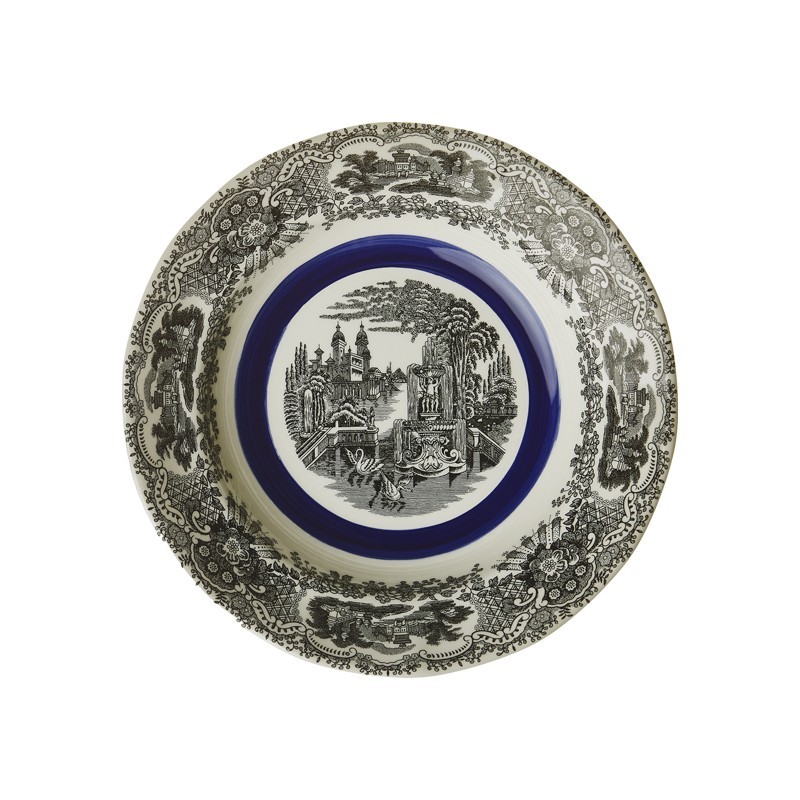 Plato hondo colección Negro Vistas Blue by Aaron Stewart