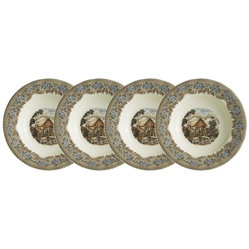 Set de 4 platos hondos colección Viejo Molino