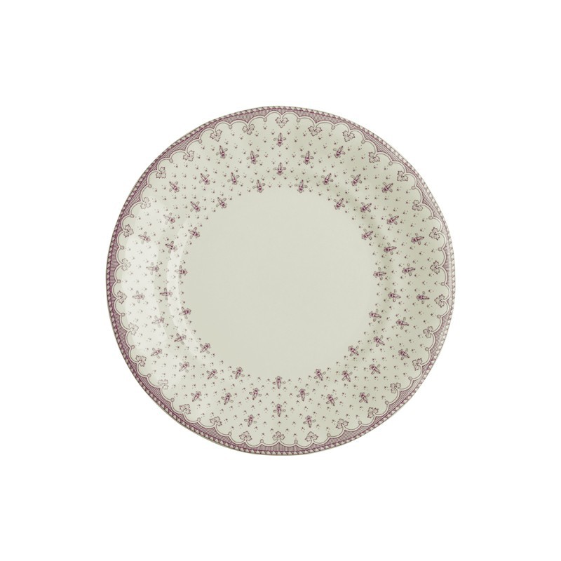 Plato de postre colección Flor de Lis Rosa