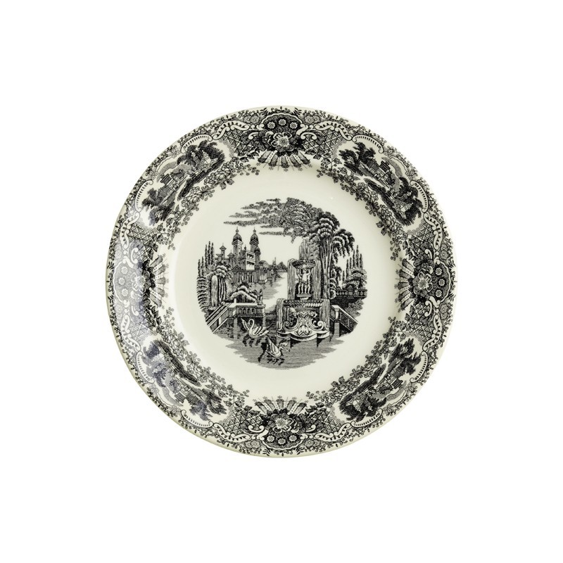 Plato de postre colección Negro Vistas