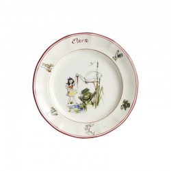 Plato infantil niña color rojo