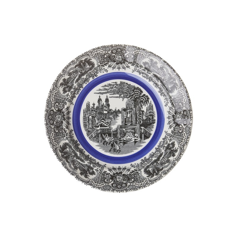 Plato de postre colección Negro Vistas  Blue by Aaron Stewart